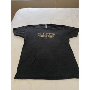 American Apparel‎ I'm A Bitter Southerner 2015 Graphic Tee Men's Large Charcoal
